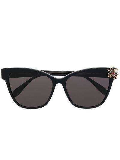 Alexander McQueen декорированные солнцезащитные очки Spider-Jewelled