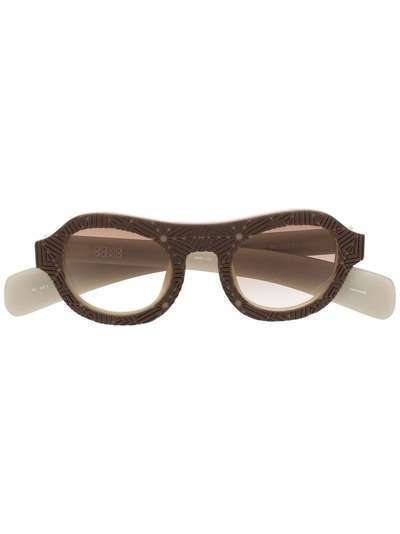 Linda Farrow солнцезащитные очки с тиснением