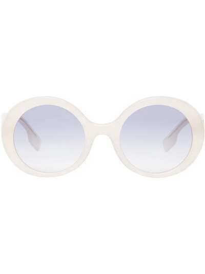 Burberry солнцезащитные очки в массивной круглой оправе