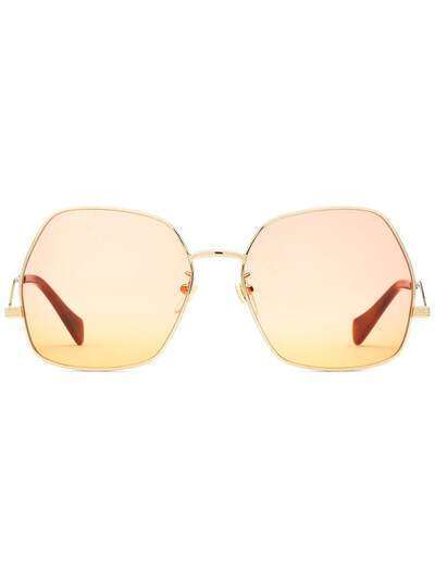 Gucci Eyewear солнцезащитные очки в геометричной оправе