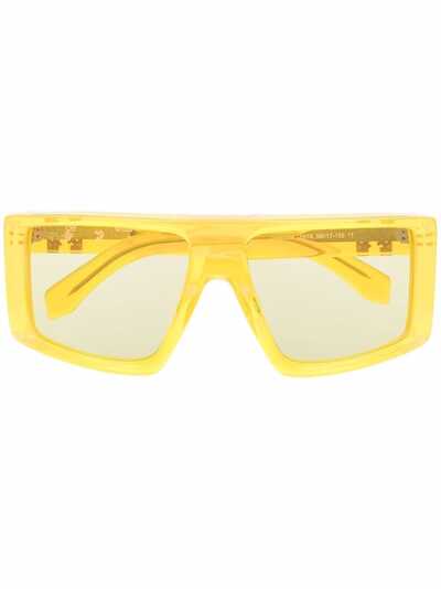 Off-White массивные солнцезащитные очки Alps