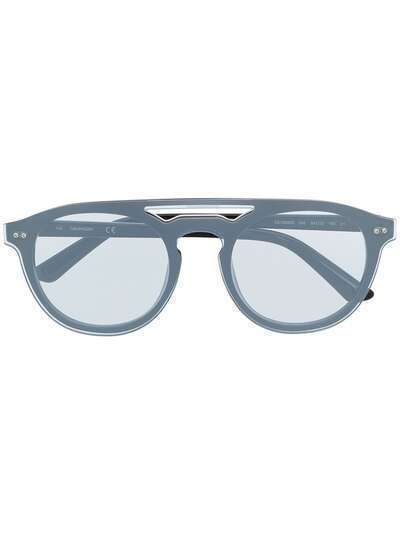 Calvin Klein солнцезащитные очки в круглой оправе