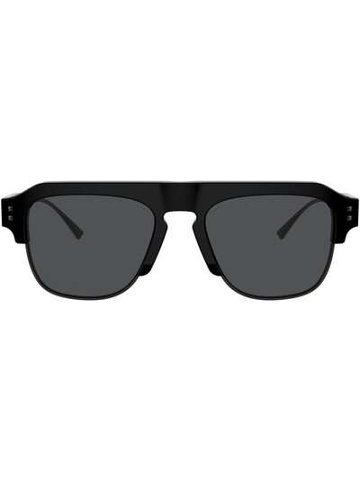 Valentino Eyewear солнцезащитные очки в квадратной оправе с логотипом VLogo