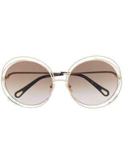 Chloé Eyewear солнцезащитные очки в круглой оправе