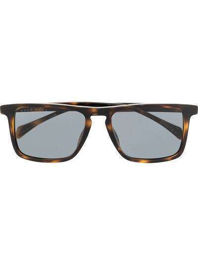 BOSS солнцезащитные очки в оправе черепаховой расцветки