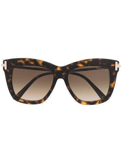 Tom Ford Eyewear солнцезащитные очки Dasha в оправе 'кошачий глаз'