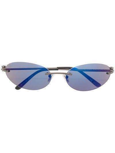 Balenciaga Eyewear rimless oval sunglasses