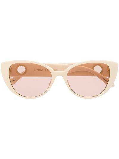Linda Farrow солнцезащитные очки Sarandon в оправе 'кошачий глаз'
