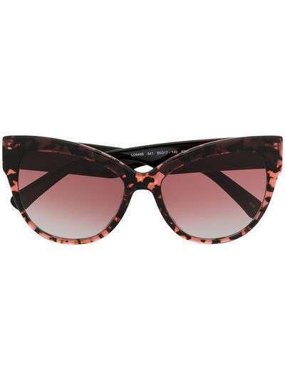 Longchamp солнцезащитные очки в оправе 'кошачий глаз' черепаховой расцветки