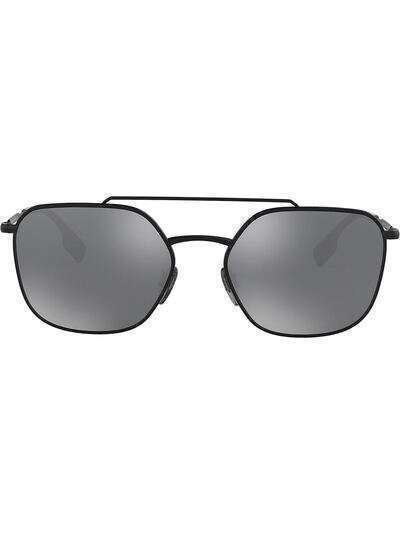 Burberry Eyewear солнцезащитные очки-авиаторы в квадратной оправе