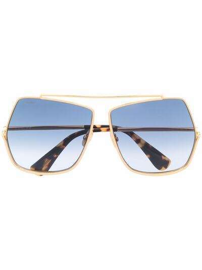 Max Mara массивные солнцезащитные очки-авиаторы