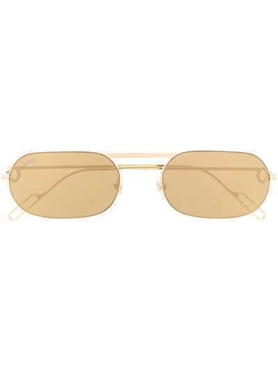 Cartier Eyewear солнцезащитные очки в овальной оправе