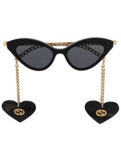 Gucci Eyewear солнцезащитные очки в оправе 'кошачий глаз'