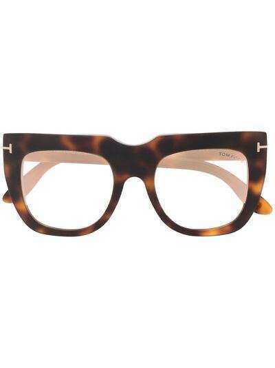 TOM FORD Eyewear солнцезащитные очки Thea в оправе черепаховой расцветки