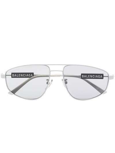 Balenciaga Eyewear BAL AVIATOR METAL SUNGLASSES GREY