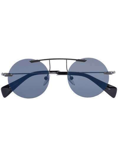 Yohji Yamamoto солнцезащитные очки YY7011 в круглой оправе
