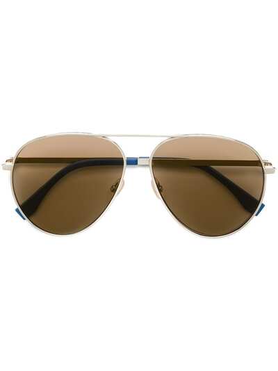 Fendi Eyewear затемненные солнцезащитные очки-авиаторы