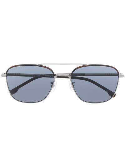 BOSS солнцезащитные очки-авиаторы в квадратной оправе