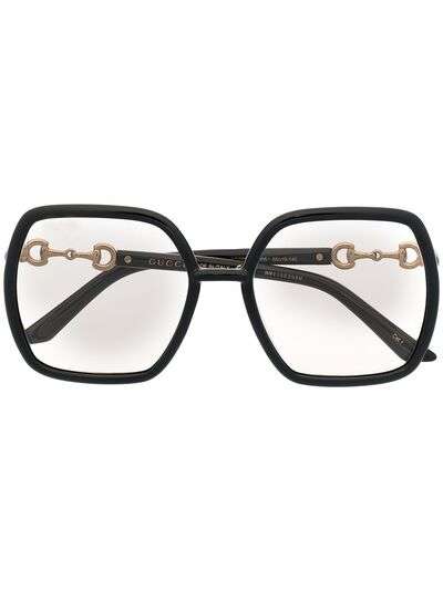 Gucci Eyewear солнцезащитные очки GG0890 с декором Horsebit