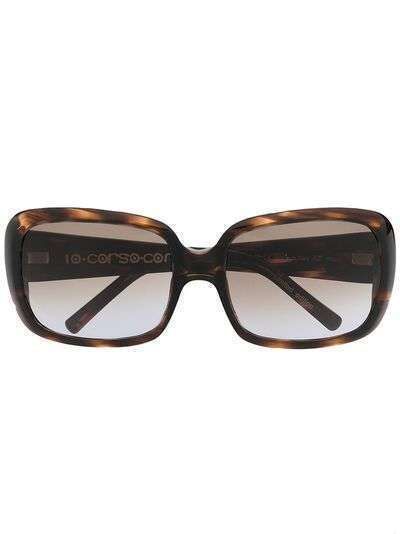 10 CORSO COMO массивные солнцезащитные очки черепаховой расцветки
