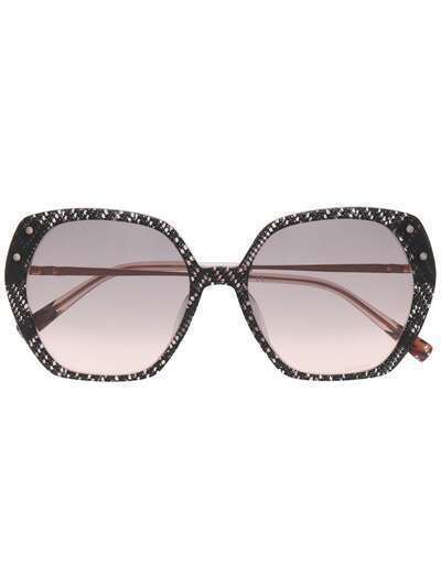 MISSONI EYEWEAR солнцезащитные очки в массивной оправе