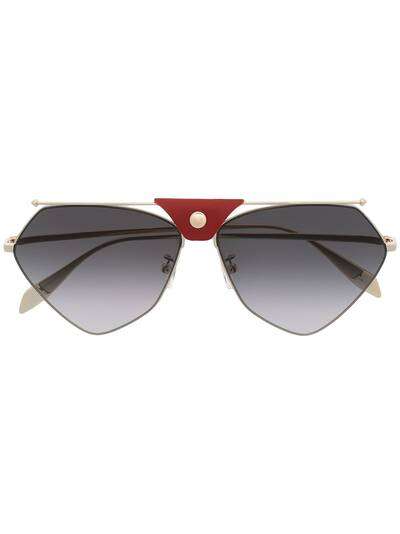 Alexander McQueen Eyewear солнцезащитные очки с декоративной кнопкой