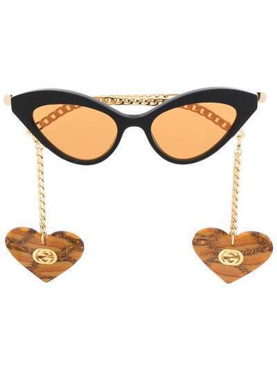 Gucci Eyewear солнцезащитные очки в оправе 'кошачий глаз'