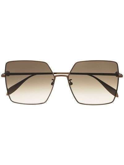 Alexander McQueen Eyewear солнцезащитные очки Light Skull в квадратной оправе