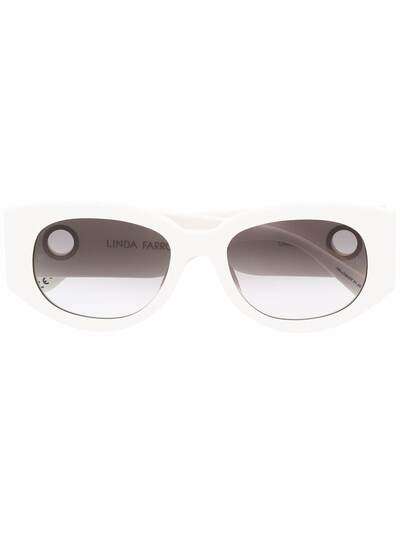 Linda Farrow солнцезащитные очки с массивными дужками