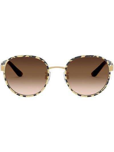 Dolce & Gabbana Eyewear leopard-print round-frame sunglasses