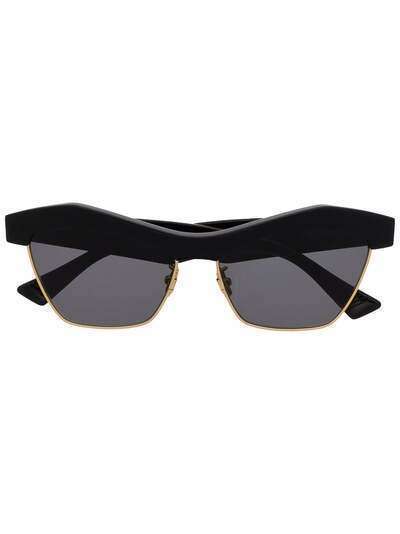 Bottega Veneta Eyewear солнцезащитные очки BV1099S в геометричной оправе