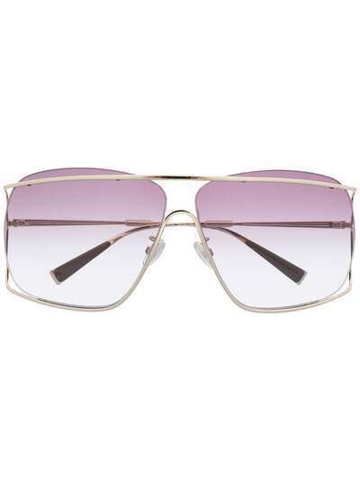 Max Mara массивные солнцезащитные очки в геометричной оправе