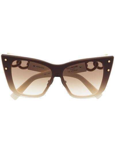 Balmain Eyewear солнцезащитные очки в оправе 'кошачий глаз'
