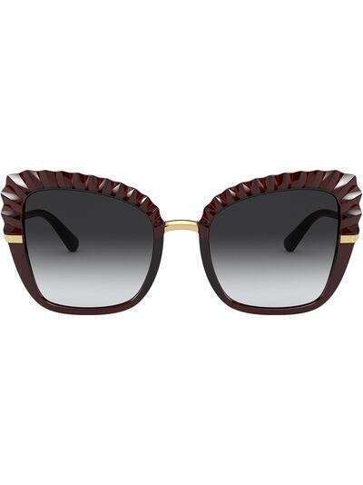 Dolce & Gabbana Eyewear солнцезащитные очки в фактурной массивной оправе