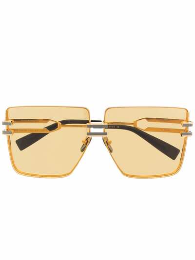 Balmain Eyewear массивные солнцезащитные очки из коллаборации с Akoni Gendarme