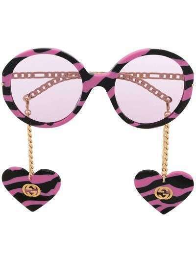 Gucci Eyewear zebra print charm sunglasses