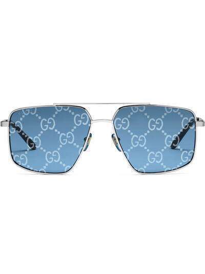 Gucci Eyewear солнцезащитные очки-авиаторы с логотипом GG