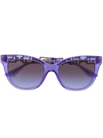 Versace Eyewear солнцезащитные очки VE4394 в оправе 'кошачий глаз'