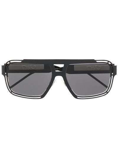 Dolce & Gabbana Eyewear солнцезащитные очки-маска с двойным мостом