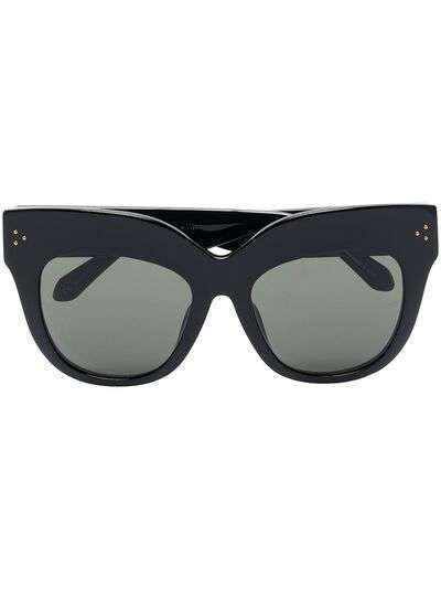 Linda Farrow солнцезащитные очки Dunaway в оправе 'кошачий глаз'