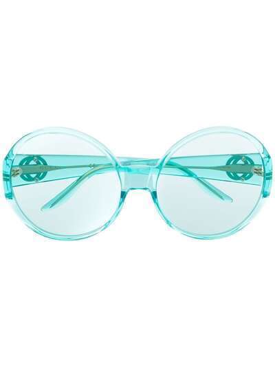 Gucci Eyewear солнцезащитные очки GG0954S Jackie в круглой оправе