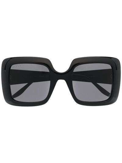 Gucci Eyewear солнцезащитные очки в квадратной оправе с логотипом Interlocking G