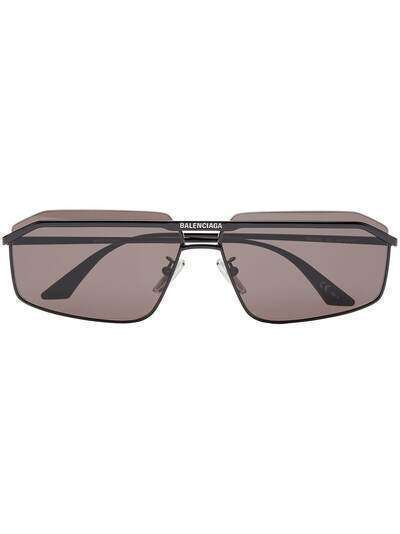 Balenciaga Eyewear солнцезащитные очки в прямоугольной оправе с двойным мостом