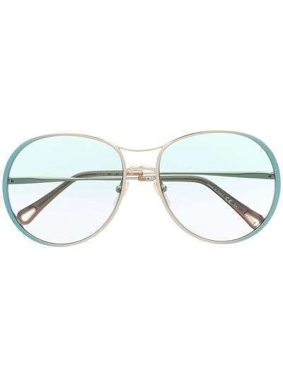 Chloé Eyewear солнцезащитные очки-авиаторы с градиентными линзами