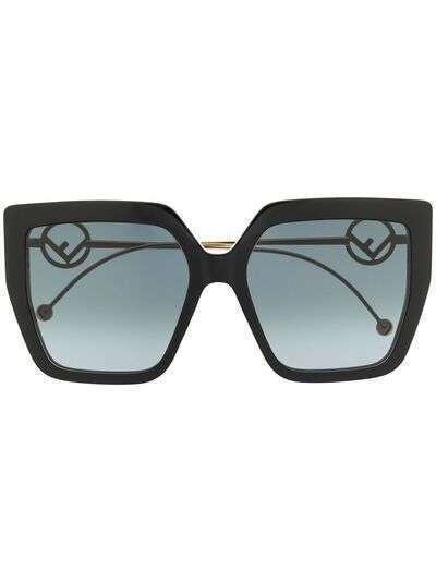 Fendi Eyewear солнцезащитные очки в квадратной оправе с логотипом