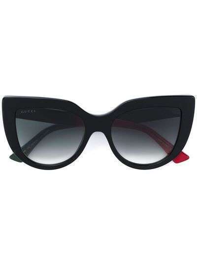 Gucci Eyewear солнцезащитные очки в оправе "кошачий глаз" с затемненными линзами