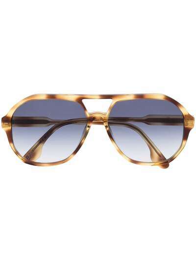 Victoria Beckham Eyewear солнцезащитные очки-авиаторы черепаховой расцветки