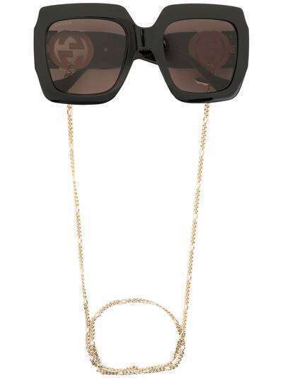 Gucci Eyewear square-frame chain sunglasses