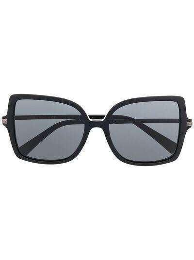 Valentino Eyewear солнцезащитные очки Rockstud в квадратной оправе