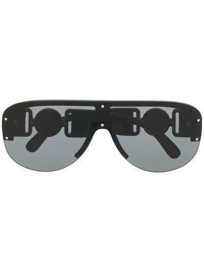 Versace Eyewear солнцезащитные очки-авиаторы с затемненными линзами